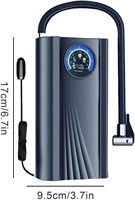 DON FELIZ CQB002 Manomètre numérique portable 12V haute précision en PP, gonfleur électrique multifonctionnel pour pneus à basse pression