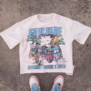 Venta caliente Regular Fit Solid Hip Hop Dtg Camiseta Calidad premium 100% Algodón Drop-Shoulders para hombres - Product Image 1