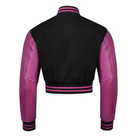 Veste universitaire vintage pour femme avec logo personnalisé, brodée, respirante, en daim de vache, imperméable et coupe-vent – Vente en gros