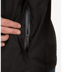 Chaquetas cortavientos con capucha y cremallera para hombre, ligeras e impermeables con logotipo impreso personalizado - Product Image 5