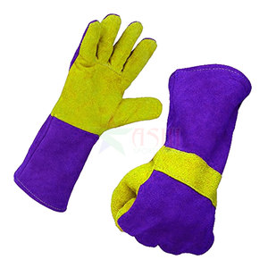 High Quality Cowhide Leather Welding <b>Gloves</b> with Non-Slip Grip Outdoor Use Custom Logo & Color Wholesale - Product Image 3