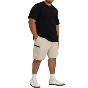<b>Men's</b> <b>Lightweight</b> <b>Cargo</b> Style Plus size <b>Shorts</b> Elastic Waist Zipper Pockets for Casual Wear Sports Outdoor Activities USA <b>Short</b> - Product Image 4