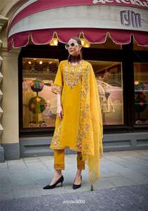 Colección de Dupatta de Seda, Viscosa y Organza para Mujer, Diseñador Pakistaní, Kurtis Bordados para Fiestas - Product Image 4