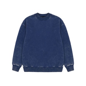 Vintage Acid Wash Sweatshirt 100% Cotton Oversized Streetwear Long Sleeve <b>Pullover</b> Top <b>for</b> <b>Men</b> Sweatshirt MADE BY BS 2026 - Product Image 4