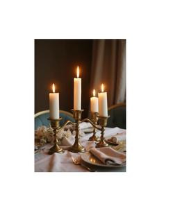 Candélabre en métal adapté aux salles à manger à thème vintage, ambiance luxueuse de lumière de bougie pour de belles occasions - Product Image 2