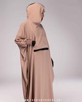 Robe longue ample respirante de haute qualité avec poche kangourou intégrée et capuche pour tenue islamique modeste pour femmes musulmanes