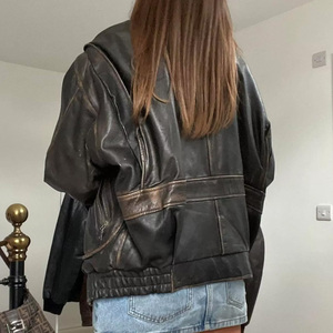 Veste en cuir pour femmes la plus vendue, logo personnalisé, prix de gros d'usine, vestes en cuir sur mesure, taille personnalisée, vestes en cuir d'hiver - Product Image 5