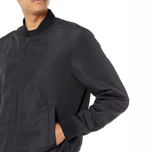 Chaqueta Bomber personalizada de alta calidad para hombre, venta al por mayor, nuevo estilo de diseño, gran oferta, chaqueta sólida para hombre, chaqueta bomber de color personalizado - Product Image 2