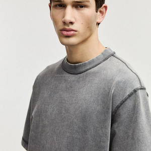 เสื้อยืดป้องกันการพองคอกลมของผู้ชายเสื้อยืดผ้าฝ้ายแขนปกติเสื้อยืดโอเวอร์ไซส์แบบกำหนดเองสำหรับผู้ชายมีบริการเก็บตัวอย่าง - Product Image 4