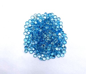 5mm Natural Swiss <b>Blue</b> <b>Topaz</b> Round Cut Stone Beads <b>Blue</b> <b>Topaz</b> Faceted Loose Gemstone for Jewelry Making By Indian Manufacturer - Product Image 6