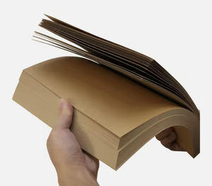 100% papel Kraft marrón reciclado sin blanquear 35gsm-350gsm uso en supermercado tamaños personalizados reciclables - Product Image 4