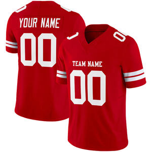 Camiseta de fútbol americano sublimada personalizada de alta calidad, diseño Popular al por mayor con mangas cortas transpirables - Product Image 1