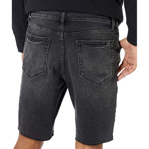 Classic mid rise denim <b>shorts</b> for men with <b>wide</b> <b>leg</b> opening breathable cotton and stretch fabric Quick Dry Denim <b>Shorts</b> for Men - Product Image 4
