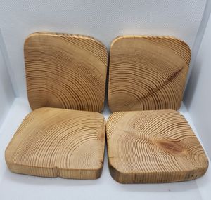 ชุดที่รองแก้วทำจากไม้4ชิ้นสำหรับอุปกรณ์ตกแต่งโต๊ะดื่มน้ำ - Product Image 2
