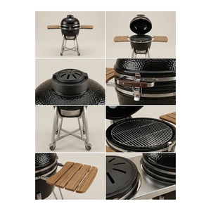 Kamado Mangal & <b>BBQ</b> Grill Premium Stainless Steel Charcoal Grill for Garden and Terrace Multifunctional Smoker Functionality - Product Image 6