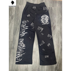 ชุดวอร์มเล่นฟุตบอลทำด้วยผ้าขนสัตว์คุณภาพสูงของผู้ชายชุดกีฬาแบบลำลองเอวยางยืดแบบแบนดีไซน์ด้านหน้าปรับแต่งได้บริการ OEM - Product Image 2