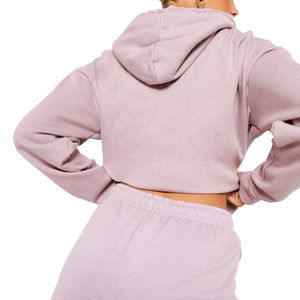 Accept Custom Logo Oversized Distressed Acid Washed Hoodie for Ladies Best Quality Acid Wash Women's Pullover Hoodies - Product Image 2