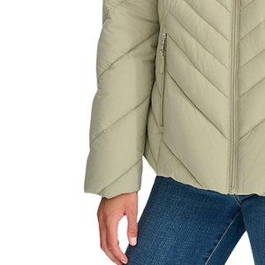 Classic Women's Puffer Jacket Solid Color Winter Waterproof Breathable Hooded Wind Resistant 100% Polyester Filling Outdoor Wear - Product Image 5