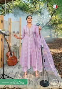 Conjunto Kurti de Algodón y Seda con Bordado y Lentejuelas de Diseño de Última Moda de Fab Zone, Sari de Alta Calidad, Vestido Pakistaní para Adultos - Product Image 4