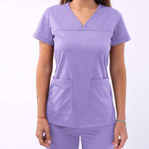 Vente chaude soins infirmiers nouveau Style mode uniforme gommages ensemble en gros impression hôpital Spandex infirmière médical doux extensible gommages - Product Image 4