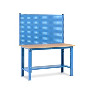 Établi réglable Fami avec dessus en bois et mur 150CM WORK1515 - Product Image 1