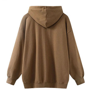 Nouveau cardigan à capuche pour femme à manches longues avec logo sur le devant et le dos, fermeture éclair, sweat-shirt avec poches pour un usage décontracté - Product Image 2