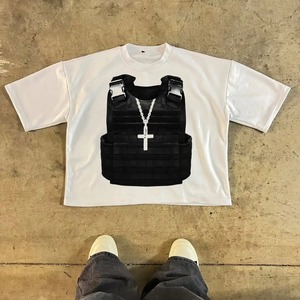 Camiseta Corta de Algodón Blanco 100% de Alta Calidad, Unisex, Personalizada, con Estampado Gráfico DTG, Corte Cuadrado, Peso Pesado 300 g/m², Camisetas para Hombre - Product Image 6