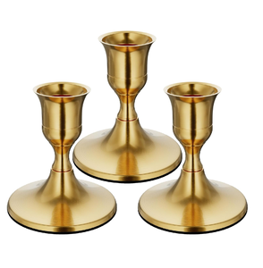 Best Designer Crafts <b>Brass</b> Candlestick <b>Holder</b> 3 Pieces Crafts Top Quality Handicrafts Most Selling Sale - Product Image 1