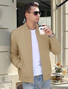 Chaqueta de bombardero de moda para hombre Chaquetas cortavientos de pista ligera Abrigo a prueba de viento de golf al aire libre - Product Image 3