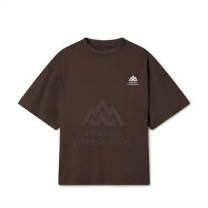 เสื้อยืดสตรีทแวร์ พิมพ์ลายโลโก้ตามสั่ง ลายพิมพ์ใหม่ ทรงบ็อกซี่ สำหรับผู้ชาย แต่งขอบตัดกัน แฟชั่นล่าสุด ดีไซน์ใหม่ เสื้อยืดทรงบ็อกซี่ - Product Image 1