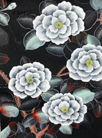 Papier peint peint à la main et brodé Pearl Chinese Tapiz Pared Flowers Wallpaper pour les murs de la maison