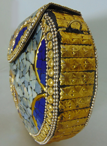 Pochette de soirée bohème vintage avec chaîne décorée de perles, de luxe pour femmes - Product Image 6