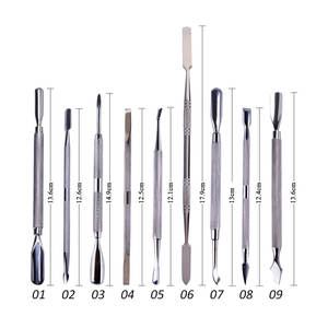 Pousse-cuticules double face en acier inoxydable durable, outils de manucure, bâtonnets de manucure, outils de nail art double usage en bois - Product Image 6