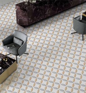 3D กระเบื้องในขนาด600X600Mm พอร์ซเลนขัดกระเบื้อง Vitrified มีพื้นผิวมันวาวที่ใช้ในการพักผ่อน - Product Image 6