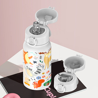 Termo de aislamiento de doble pared personalizado a buen precio, termo de impresión 3D para niños con aro portátil para exteriores