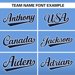 Camisetas de béisbol azules personalizadas, diseños de degradado rojo blanco azul marino, número de nombre personalizado, uniforme de equipo sublimado, camisa deportiva 100% - Product Image 6