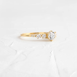 แหวนเพชรมอยส์ซอไนท์แฟชั่นมาใหม่แหวนอินเดียทอง10K สีเหลืองทองแหวนผู้ผลิตรูปแบบผู้จัดจำหน่าย - Product Image 2