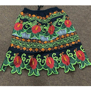 Falda Estilo Punk Chuuk, Faldas Pohnpei, Patchwork Bordado, Viscosa/Poliéster, Chifón Antibacteriano, Lavable, Falda Lápiz para Mujer - Product Image 6