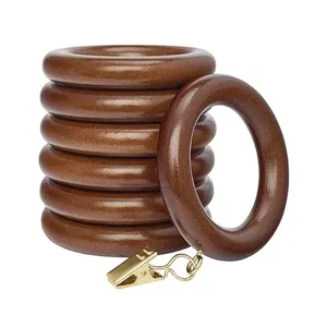 Uso de anillo de madera de alta calidad para anillo de cortina Colgador de ropa de madera Anillo de madera para accesorios de juguete de La India - Product Image 4