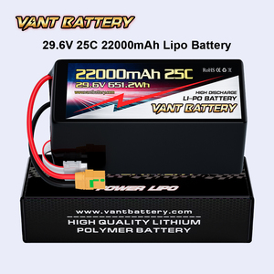 VANT Drone pili 6S 22.2V 8S 29.6V <span class=keywords><strong>Lipo</strong></span> pil <span class=keywords><strong>22000mAh</strong></span> 25C/ 100C HV FPV pil için 7-8 inç 400-450mm X8 10 inç Drones - Product Image 6