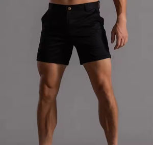 Short en maille à motif solide personnalisé Joggers écologiques pour vêtements de sport d'entraînement et de fitness - Product Image 4