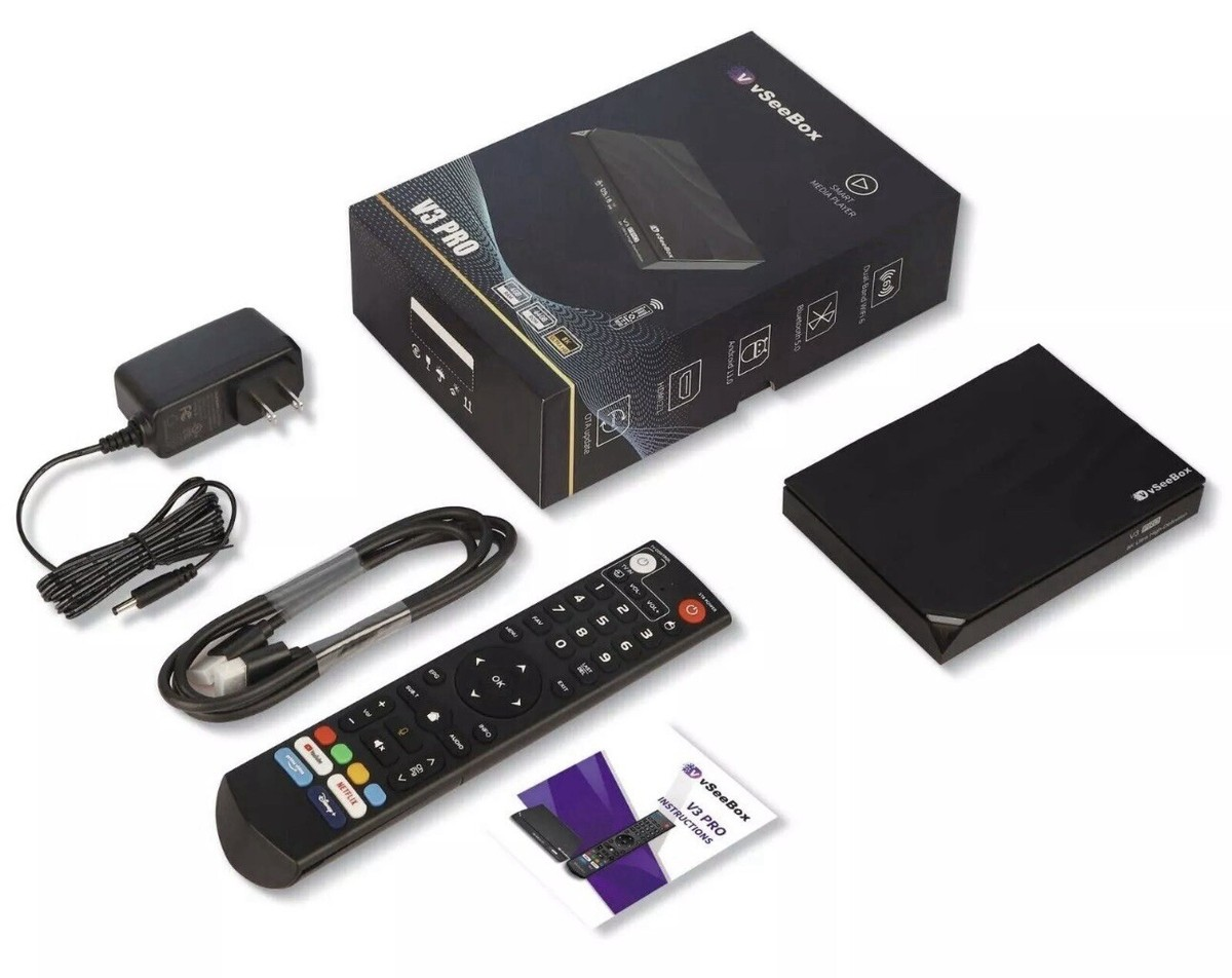 VSeeBox V3 Plus TV Box Android 8K | Wi-Fi E Bluetooth | 64GB, Assistente Google E Controllo Vocale