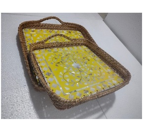 Platillos de bambú hechos a mano para la ceremonia del té Bandeja de té de uso doméstico con cajas de madera y bambú Platos y platos - Product Image 3