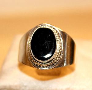 Anillo de piedras preciosas de plata 2024 de ónix negro de alta calidad 925, gran oferta, regalo de joyería para mujer, fiesta personalizada, tecnología de Canal Clásico OEM - Product Image 6