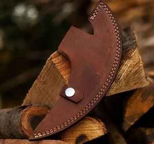 Hache à pizza artisanale en gros, coupe-pizza d'extérieur, hache de cuisine, manche en bois pour le camping, hachette avec étui en cuir - Product Image 5