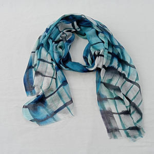 Chal de algodón modal 100% sin costuras de tartán para mujer, estampado Digital, textura suave, último diseñador de moda, aspecto moderno, precio barato - Product Image 5