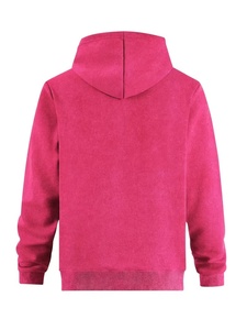 Unisex Top Trending <b>Pink</b> Hooded <b>Sweatshirt</b> Fleece Lined Pocket Casual Winter Wear Regular Fit 100% Cotton Knitted Solid Color - Product Image 2