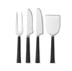 Ensemble de couteaux à fromage rustiques en acier inoxydable avec pointe arrondie, manche torsadé, compatibles lave-vaisselle et écologiques - Product Image 6