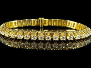 Elegante pulsera de tenis de diamante de moissanita de corte redondo de moda en plata de ley para joyería de regalo - Product Image 3