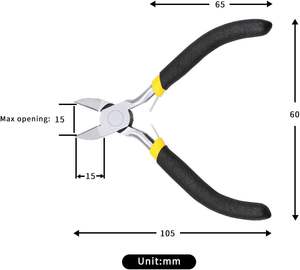 Mini alicates de corte Diagonal Premium de 4 pulgadas, alicates para hacer joyas, alicates para abalorios, herramienta de mano para manualidades DIY de precisión, anillo de acero al carbono - Product Image 4